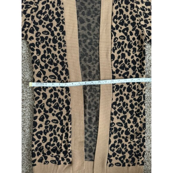 Nine West Leopard Print Women's Cardigan Overcoat Jacket - Size Small - Picture 2 of 4
